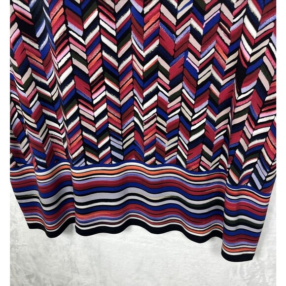Chico's Women's Geometric Blouse Keyhole Cutout Multicolor Size 3 XL - Picture 4 of 7